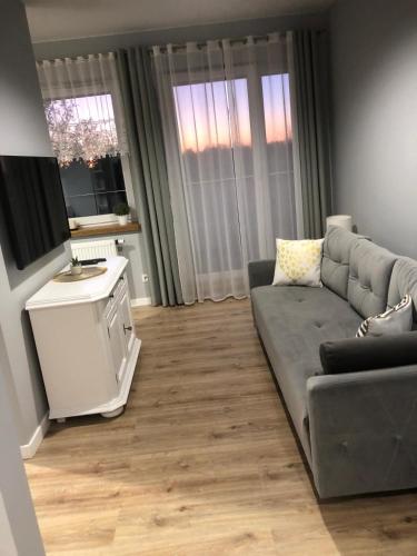 Χώρος καθιστικού στο Apartament diamentowy