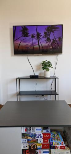 Μια τηλεόραση ή/και κέντρο ψυχαγωγίας στο Apartament Mia