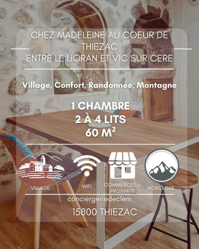 Chez Madeleine, Entre le Lioran et Vic-sur-Cère