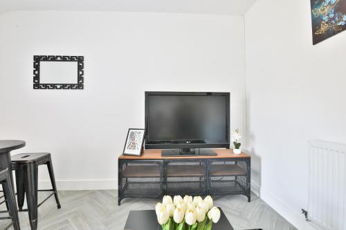 TV a/nebo společenská místnost v ubytování Hiks Accommodations