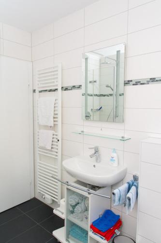 Koupelna v ubytování Ferienwohnung direkt am Rhein in Neuwied bei Koblenz