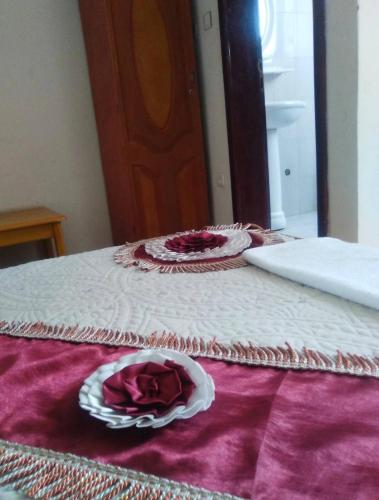 Ένα ή περισσότερα κρεβάτια σε δωμάτιο στο LK Pension
