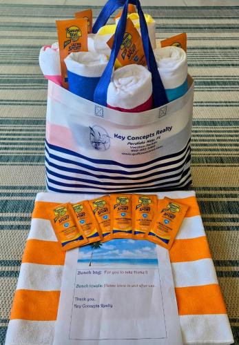 a bag of may cupcake party items on a table at Grand Caribbean 214W in Pensacola