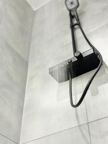 Bilik mandi di Hochwertig saniertes Apartment "Jana", direkt am Ruhrtalradweg, Arnsberg - Neheim