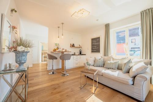 Ruang duduk di SCHLOSSBERG RESIDENCES - Betthupferl Luxury City-Apartments Aschaffenburg