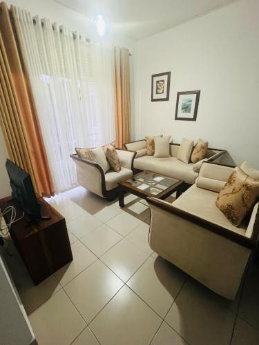 Χώρος καθιστικού στο Greenview Apartments