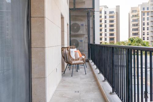 Balkoni atau teres di Easy Rental Serviced Apartment in Zed El Sheikh Zayed