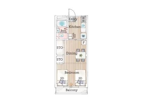 Tokyo Downtown Stay 1DK 2Beds Direct access to 2 Airports