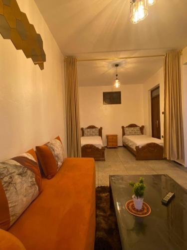 Un pat sau paturi într-o cameră la Casa Relax