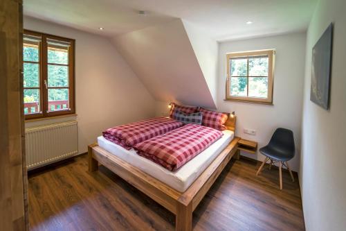Postel nebo postele na pokoji v ubytování Nichtraucher-ferienwohnung, 60qm