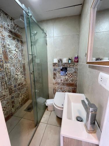Koupelna v ubytování Chalet in Solemar,renovated,parking,Wifi elec, 24 - 7
