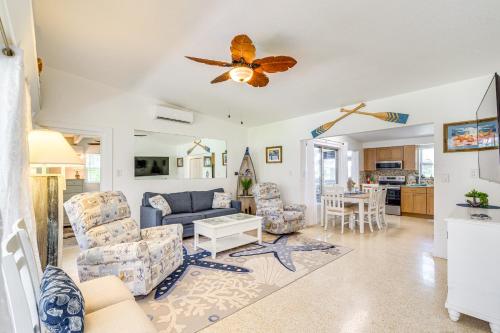 a living room with a couch and chairs at Hot Tub and Gas Grill Port Richey Retreat in Port Richey