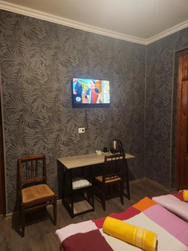 TV a/nebo společenská místnost v ubytování Guesthouse Vashlovani