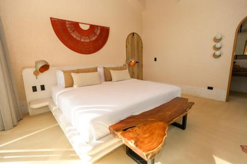 Hotel Tahitiにあるベッド