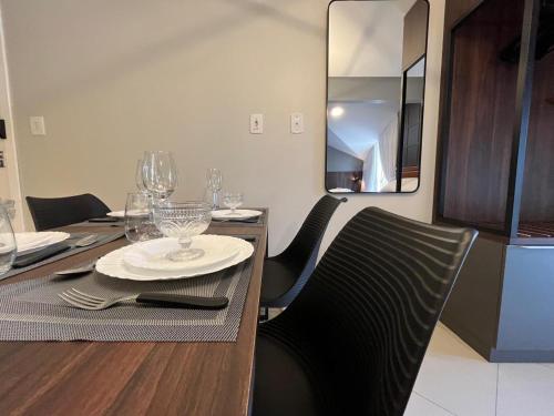 Χώρος καθιστικού στο Loft Dona Clara 203 no Centro de Pomerode