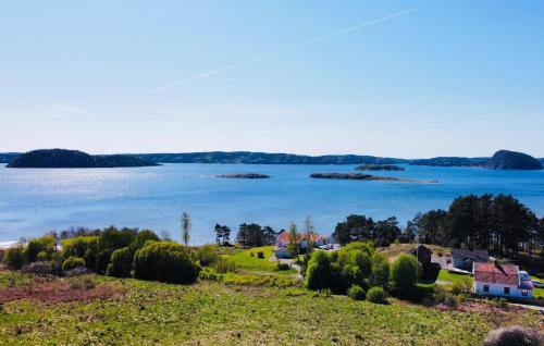 an island in the middle of a large body of water at 2 Bedroom Lovely Home In Uddevalla in Uddevalla