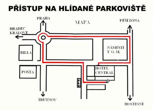 Penzion Hotelu Centralの見取り図または間取り図