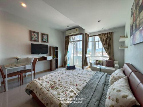 Μια τηλεόραση ή/και κέντρο ψυχαγωγίας στο Condo fodr rent The bell