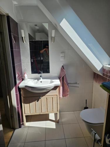 Ένα μπάνιο στο Apartamenty nad jeziorem Piaski