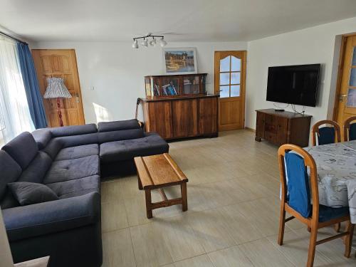 Μια τηλεόραση ή/και κέντρο ψυχαγωγίας στο Apartamenty nad jeziorem Piaski