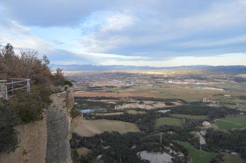 a view of a city from the top of a castle at El Freixe de l'Ylla in Els Hostalets