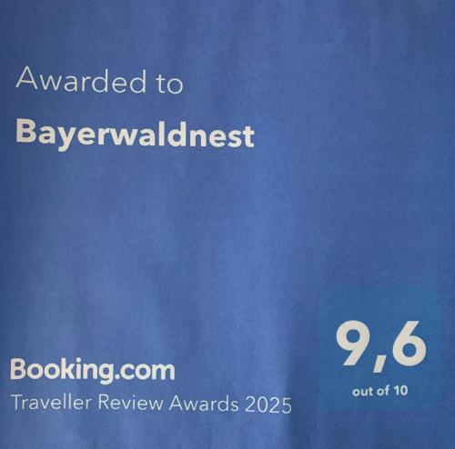 Certifikát, hodnocení, plakát nebo jiný dokument vystavený v ubytování Bayerwaldnest