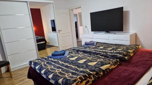 Katil atau katil-katil dalam bilik di Ferienwohnung in Bielefeld