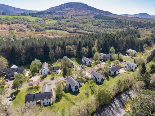 an aerial view of a home in the hills at Large home to sleep 8 in Kenmare. Free use of pool onsite in Kenmare