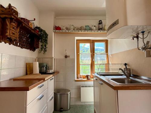 Dapur atau dapur kecil di Ferienwohnung am Fuße der Rax