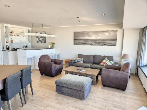 Η κουζίνα ή μικρή κουζίνα στο Apartment Albertstrand with Stunning Seafront View