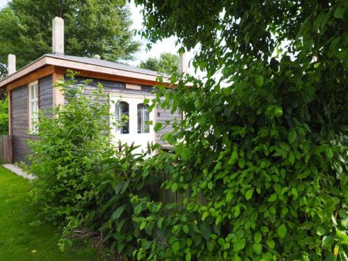 Taman di luar Kampeerhut met gedeeld sanitair