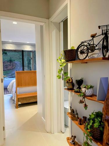 Postel nebo postele na pokoji v ubytování Container - Gruta Bom Sucesso - Moradas da Serra