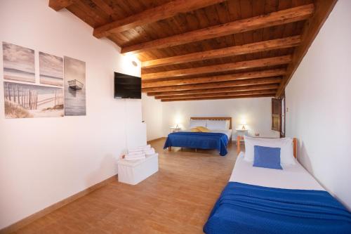 Ένα ή περισσότερα κρεβάτια σε δωμάτιο στο Villa Nikla