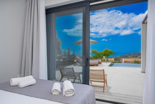 Balkón nebo terasa v ubytování Agrilia Luxury Villa Trapezaki