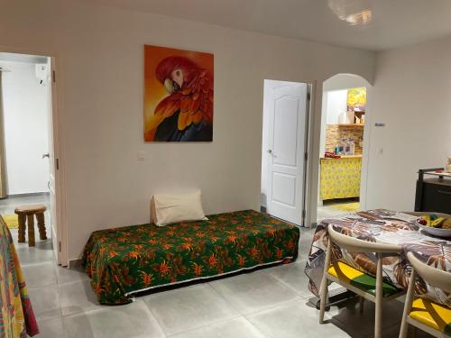 Postel nebo postele na pokoji v ubytování HeiHana House