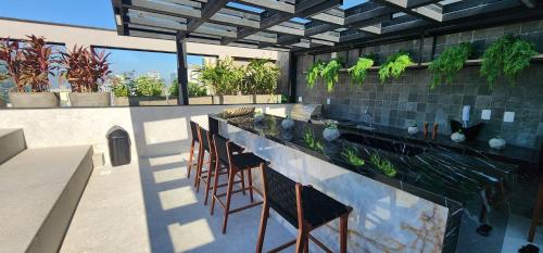 Balkon lub taras w obiekcie Studio na Árvore no Centro do Rio