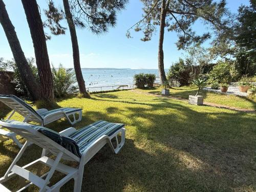 Villa au bord du bassin, jardin privé, WIFI, parking, 8 pers. - FR-1-736-61