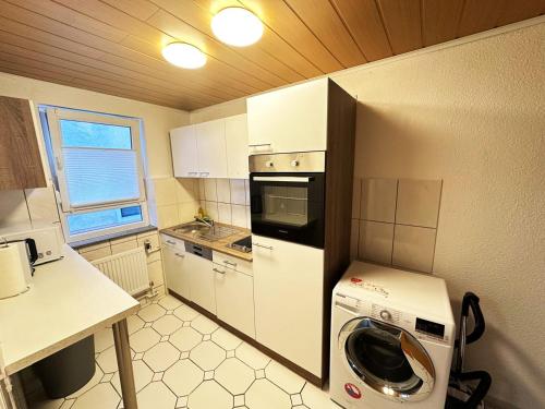 Η κουζίνα ή μικρή κουζίνα στο Worker Apartment near Reutlingen