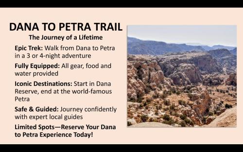 a flyer for a tour of the grand canyon at Dana Village experience hotel in Dana