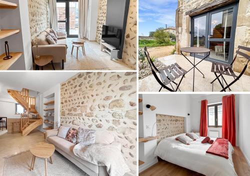 Ένα ή περισσότερα κρεβάτια σε δωμάτιο στο Charmant Duplex Avec Terrasse