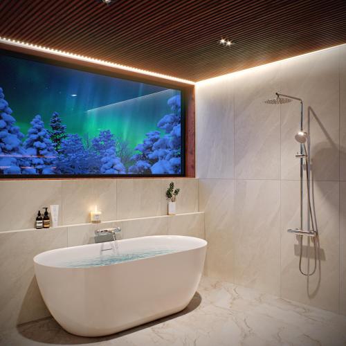 Ένα μπάνιο στο Wilderness Hotel Saariselkä