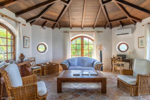 Χώρος καθιστικού στο Villa Adage Pointe Milou St-Barths