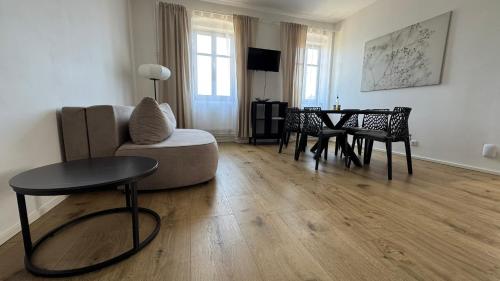 TV a/nebo společenská místnost v ubytování Family Apartments Černice