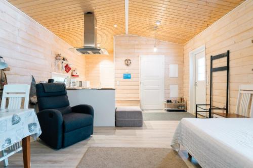 Llit o llits en una habitació de Villa Virpi