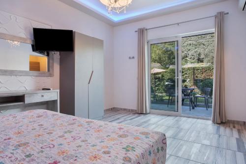 Katil atau katil-katil dalam bilik di Villa Dionysia Studio S1