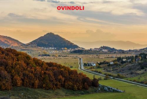 a view of a valley with trees and a road at Casa Nanna Edo in Celano