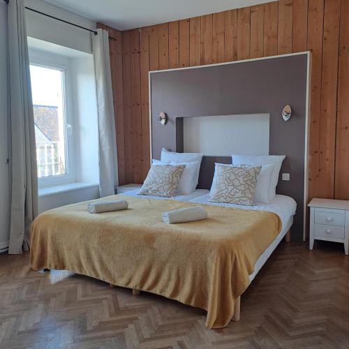 Ένα ή περισσότερα κρεβάτια σε δωμάτιο στο Chambres Le Lac