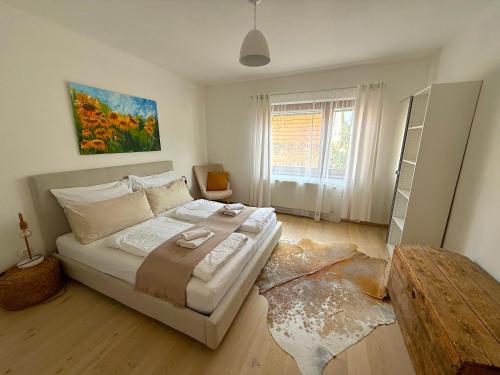 Ένα ή περισσότερα κρεβάτια σε δωμάτιο στο Gästeapartments Rossatz