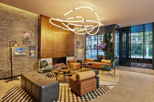 Moxy Shanghai Putuoにあるシーティングエリア