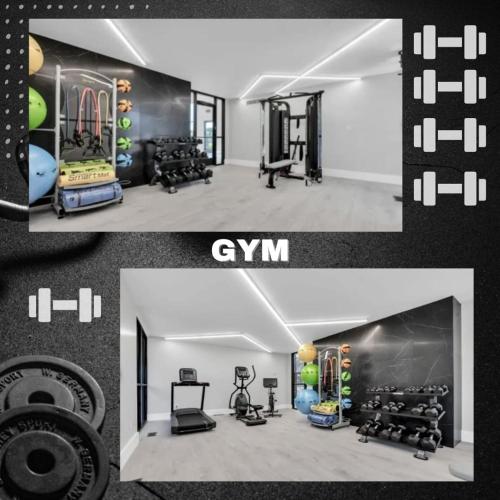 Fitness centrum a/nebo fitness zařízení v ubytování Elegant Escape Prime Location & Style